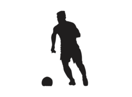 silhouette de une football joueur png