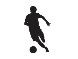 silhouette de une football joueur png