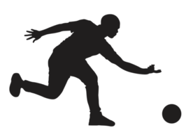 Silhouette von ein Bowling Ball Spieler png