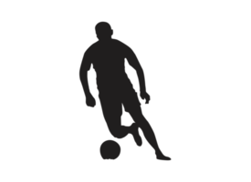 silhouet van een voetbal speler png