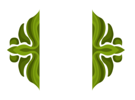grön abstrakt prydnad gräns design png
