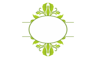 Grün Blatt Flora Ornament Rand Design png