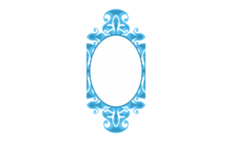 Blue Swirl Water Wave Ornament Border Design png