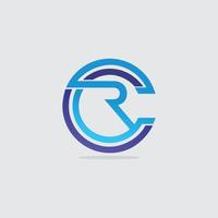 Creative cr logo design vector