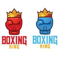 Modern vector flat design simple minimalist logo template of royal boxing king club academy championship vector for brand, emblem, label, badge. Isolated on white background.