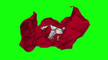 Isle of Man Flag Seamless Looping Flying in Wind, Looped Bump Texture Cloth Waving Slow Motion, Chroma Key, Luma Matte Selection of Flag, 3D Rendering video