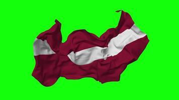 Latvia Flag Seamless Looping Flying in Wind, Looped Bump Texture Cloth Waving Slow Motion, Chroma Key, Luma Matte Selection of Flag, 3D Rendering video