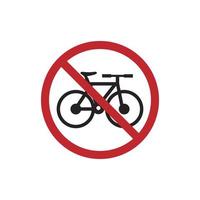 warning sign label bicycle, no bicycle, parking area bicycle, vector graphic