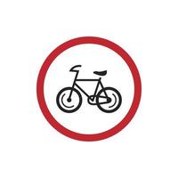 warning sign label bicycle, no bicycle, parking area bicycle, vector graphic