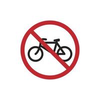 warning sign label bicycle, no bicycle, parking area bicycle, vector graphic