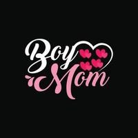 Boy Mom vector t-shirt design. Mother's Day t-shirt design. Can be used for Print mugs, sticker designs, greeting cards, posters, bags, and t-shirts