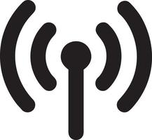 Signal communication information connection wireless icon symbol vector image, illustration of the network wifi in black image. EPS 10