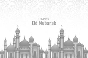 Eid mubarak beautiful card holiday background vector