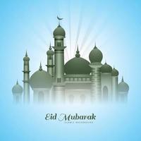 Eid mubarak beautiful card holiday background vector