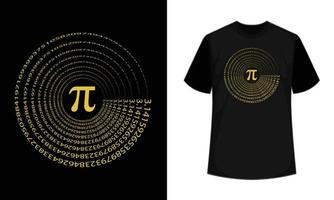 Happy pi day t shirt design vector