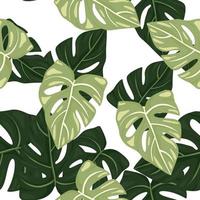 Botanical leaf wallpaper. Tropical pattern, palm leaves floral background. Abstract exotic plant seamless pattern. vector