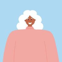 retrato de un albino mujer. vector ilustración de un mujer con albinismo. internacional albinismo conciencia día. albinismo. genético raro trastorno.