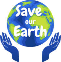 Save our Earth Hands holding png