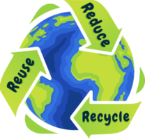 mundo ambiente día reducir reutilizar reciclar png