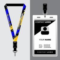 Lanyard Template Design For Company Purposes And More vector