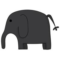 english alphabet animals letter e elephant vector