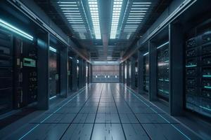 Data center server. Generate Ai photo