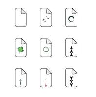 computer document identification icons vector