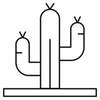 desierto, cactus, planta vector