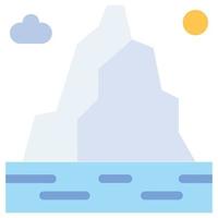 ice mountain wave icon vector