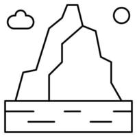 ice mountain wave icon vector