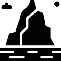 ice mountain wave icon vector