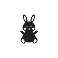 plush bunny toy vector icon