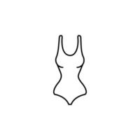 Bathing suit, swimwear clothes vector icon