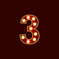 4 number with bulb vector icon