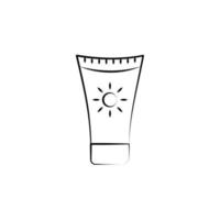 suntan cream vector icon