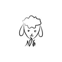 head of a sheep vector icon