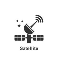 en línea marketing, satélite vector icono