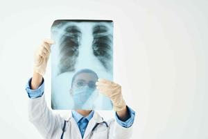 mujer médico radiografía salud diagnóstico hospital profesional foto