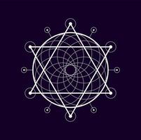 Geometric boho magic sacred shape esoteric symbol vector