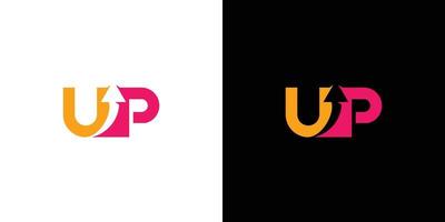 Unique and modern Up logo design 4 vector