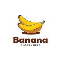 plátano Fruta logo modelo vector ilustración