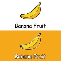 plátano Fruta logo modelo vector ilustración