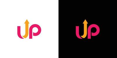 Unique and modern Up logo design 5 vector