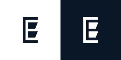 Strong letter E initial logo design vector