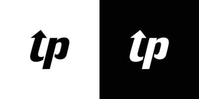 sencillo y moderno arriba logo diseño vector