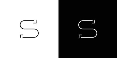 diseño de logotipo s simple y moderno vector