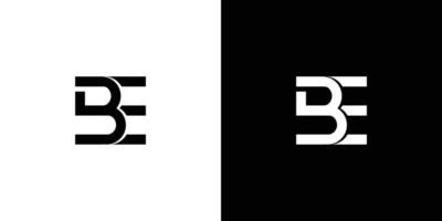 Simple and modern letter BE initials logo design vector