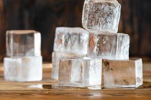 Crystal clear ice cubes photo