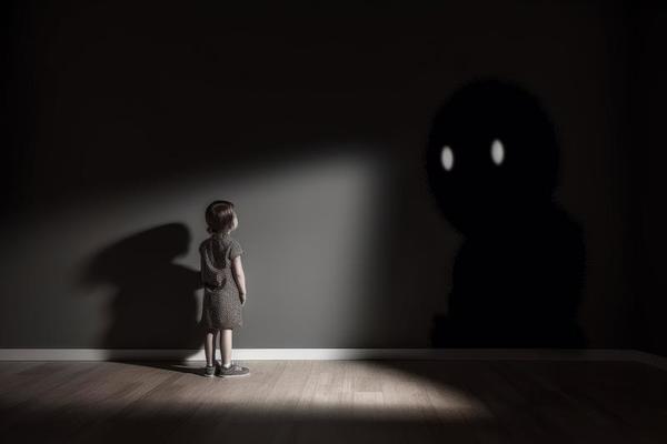 A nightmare with a monster in a child's room. Generative AI ilustração do  Stock