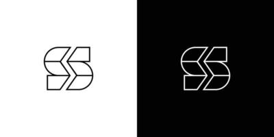 Modern and unique letter S initials logo design vector